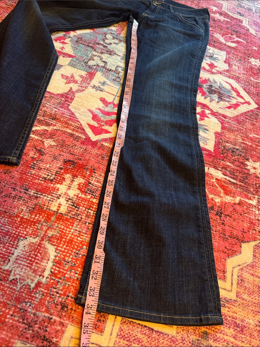 Hudson Low-Rise Dark Wash Flap Pocket Boot Cut Jeans Women’s Size 32 - Picture 10 of 10